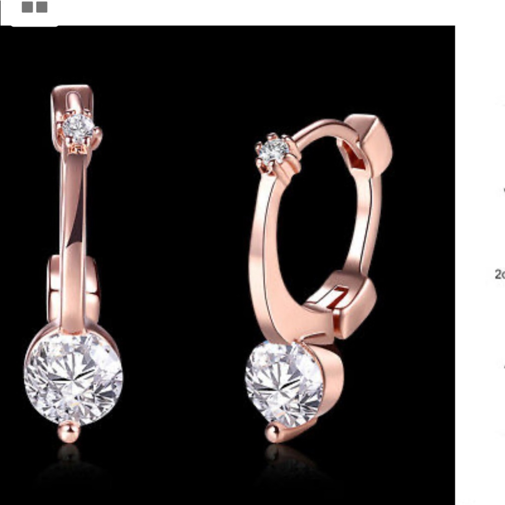 Rose gold plated hoop earrings